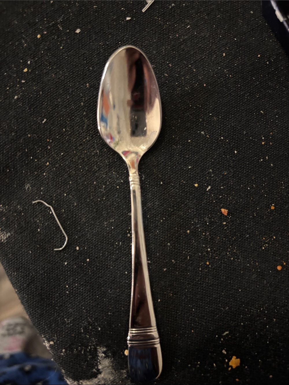 Silver Jeans Polished Silver-Color Teaspoon with Banded Handle
